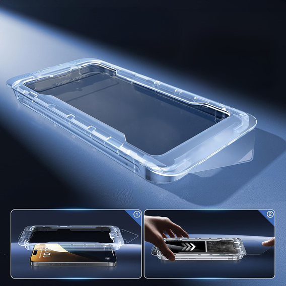 2x Szkło Hartowane prywatyzujące do iPhone 17 Pro / 17 / 16 Pro, ERBORD 9H Easy App Anti-Peep