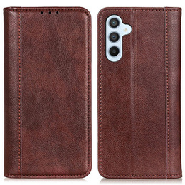 Etui do Samsung Galaxy A55 5G, Wallet Litchi Leather, brązowe