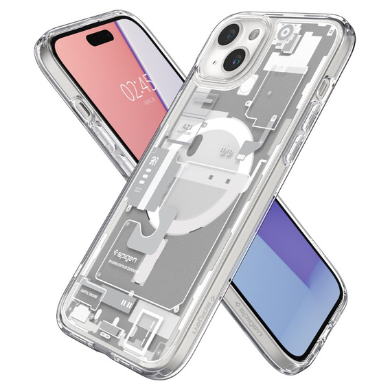 Etui z MagSafe Spigen do iPhone 15, Ultra Hybrid, Zero One, Białe