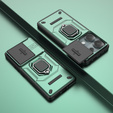 Etui do Xiaomi Redmi Note 13 Pro 4G / Xiaomi Redmi Note 14S / Xiaomi Poco M6 Pro 4G, KickStand Camera Lens, zielone