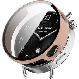 2w1 Etui + Szkło Hartowane do Xiaomi Watch S4 41mm, różowe