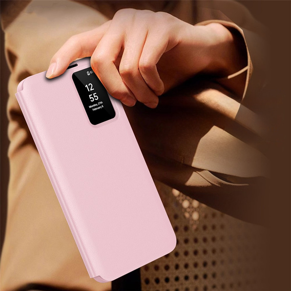 Etui do Samsung Galaxy S25 FE, Smart View Wallet, różowe