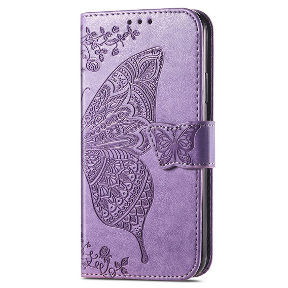 Etui z klapką do Xiaomi 14T Pro, Butterfly, fioletowe