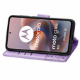 Etui z klapką do Motorola Moto G86 5G, Butterfly, fioletowe