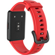 Pasek Silikonowy do Huawei Band 6 / Honor Band 6, Czerwony