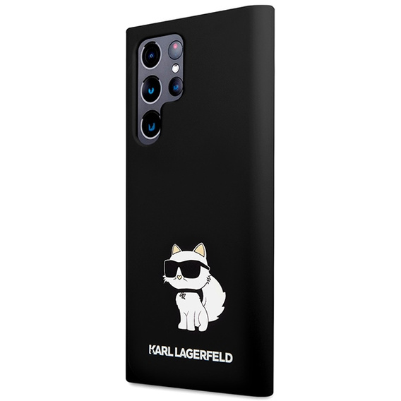 Etui Karl Lagerfeld do Samsung Galaxy S24 Ultra, Silicone Choupette, czarne