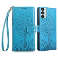 Etui z klapką do Samsung Galaxy M15 5G, Tree, niebieskie