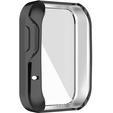 2w1 Etui silikonowe case z osłoną na ekran do Xiaomi Mi Watch Lite, Czarne