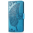 Etui z klapką do Xiaomi Redmi 9, Butterfly, niebieskie