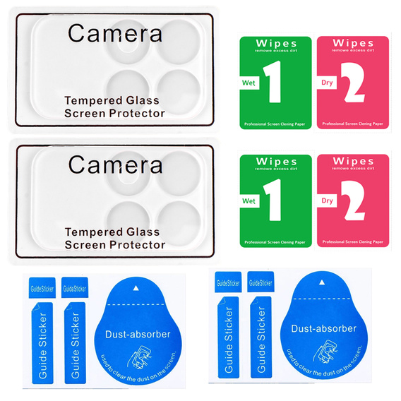 2x Szkło hartowane na aparat ERBORD do Xiaomi Poco F8 Pro, Przezroczyste