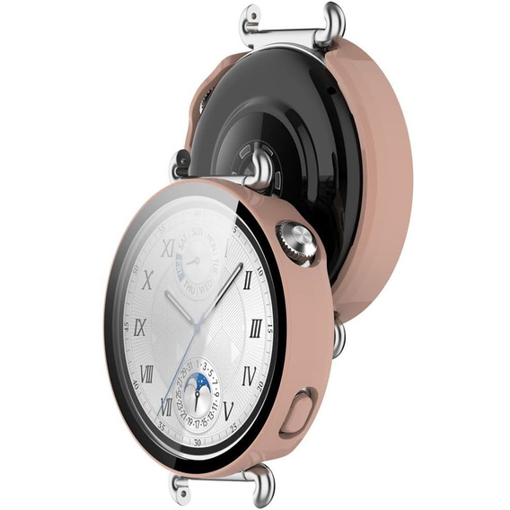 2w1 Etui + Szkło Hartowane do Huawei Watch GT 6 41mm, Różowe