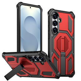 Etui ochronne do Samsung Galaxy S25 FE do MagSafe, z podstawką, czerwone