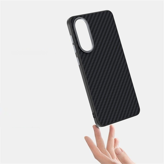 Etui do Samsung Galaxy S25 Edge, ABEEL Efekt karbonu, do MagSafe, czarne