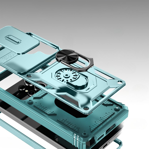 Etui do Samsung Galaxy S25 Ultra, KickStand Camera Lens, niebieskie