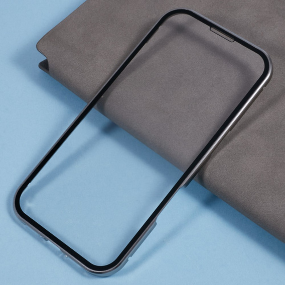 Etui Magnetic Dual Glass MagSafe do iPhone 16 Pro Max, tytanowe