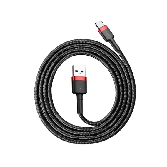BASEUS Cafule Kabel Type-C 3A 1M - Black/Red