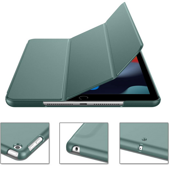 Etui do iPad 10.2" 2021/2020/2019 (9/8/7 gen.), Smartcase, ciemnozielone