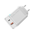 Ładowarka sieciowa Blavec BC5 GaN, PD QC 45W 3A, USB-C USB-A, Biała