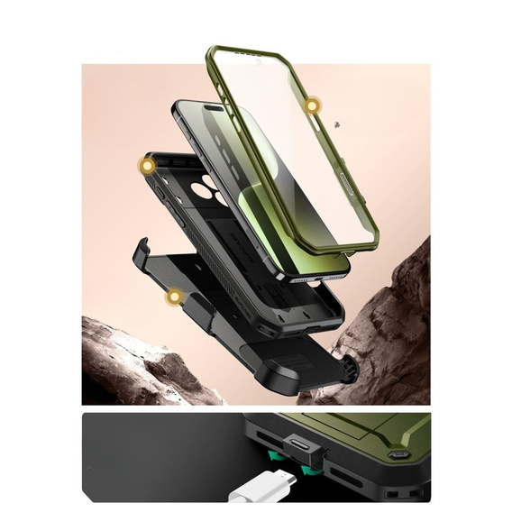 Etui Supcase do iPhone 17 Pro, Unicorn Beetle Pro, Guldan