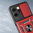 Etui pancerne do Oppo Reno 14 F / 14 FS, CamShield Slide, czerwone