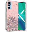 Etui do OPPO Reno6 5G, Glittery, różowe