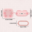 Etui pancerne na Słuchawki Apple Airpods 4, Konsola, różowe
