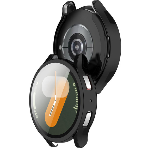 2w1 Etui z Osłoną na Ekran do Samsung Galaxy Watch 7 40mm, Czarne
