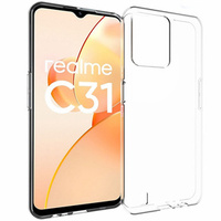 Etui cienkie do Realme C31, Slim, przezroczyste