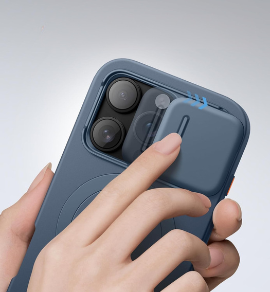 Etui do iPhone 16 Pro, Suritch Shockproof, do MagSafe, granatowe