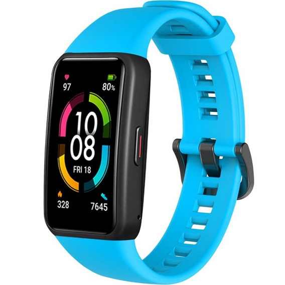 Pasek Silikonowy do Huawei Band 6 / Honor Band 6, Niebieski