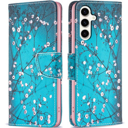 Etui z klapką do Samsung Galaxy S23 FE, Wallet, Sakura niebieskie