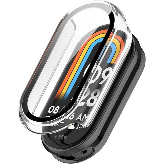 2w1 Etui + Szkło Hartowane do Xiaomi Smart Mi Band 8 / Xiaomi Smart Mi Band 9, Przezroczyste