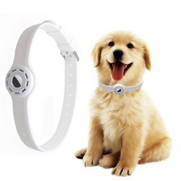 Etui Obroża do Apple AirTag, silikonowa dla psa, Białe