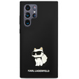 Etui Karl Lagerfeld do Samsung Galaxy S24 Ultra, Silicone Choupette, czarne