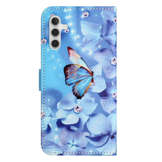 Etui z klapką do Samsung Galaxy M15 5G, Wallet, Flower and Butterfly