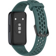 Pasek Silikonowy do Huawei Band 8 / Huawei Band 9 / Huawei Band 10, z dziurkami, Zielony