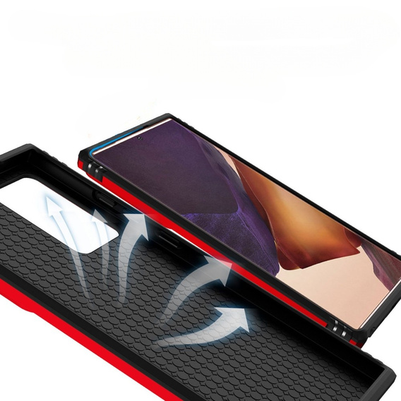 Etui pancerne do Samsung Galaxy Note 20 Ultra, CamShield Slide, czerwone