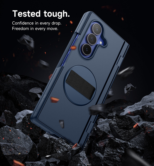 Etui do Samsung Galaxy Z Fold7, Suritch, niebieskie