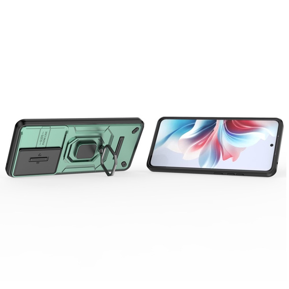 Etui do Oppo Reno 11F 5G, KickStand Camera Lens, zielone
