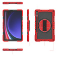 Etui do Samsung Galaxy Tab S9+, Pancerne Ochronne, Czerwone / Czarne
