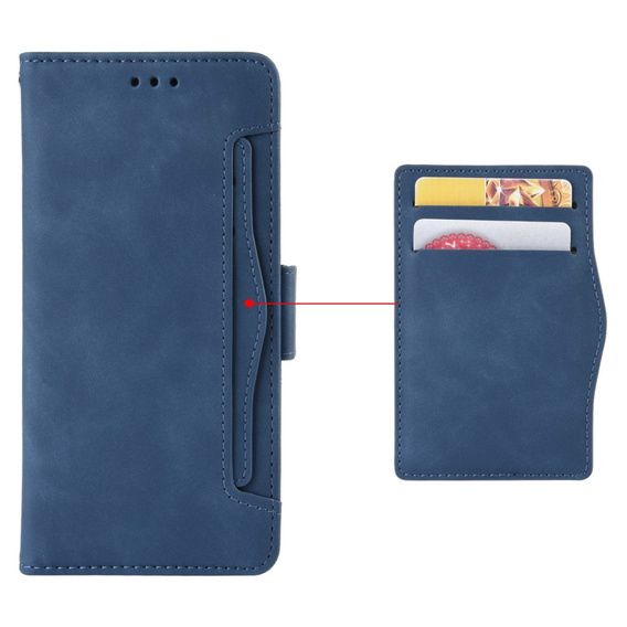 Etui z klapką do Oppo Reno 13 Pro, Card Slot, granatowe
