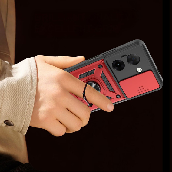 Etui pancerne do Xiaomi Redmi A5, CamShield Slide, czerwone