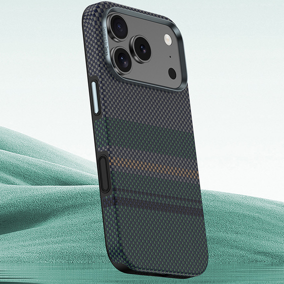 Etui BENKS Kevlar do iPhone 17 Pro Max, Magnetic Armor Pro Aurora 600D C070, do MagSafe, zielone