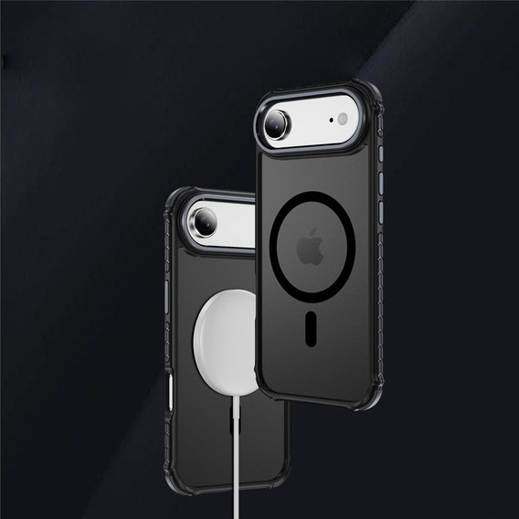 Etui pancerne do iPhone Air, Matt Case, do MagSafe, matowe z czarną ramką