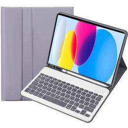 Etui z klawiaturą do iPad 11" 2025 A16 (11 gen.) / iPad 10.9" 2022 (10 gen.), Pen Slot, fioletowe