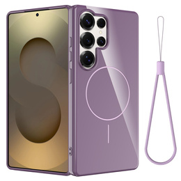 Etui do Samsung Galaxy S25 Ultra z paskiem, magnetyczne MagSafe  – fioletowe