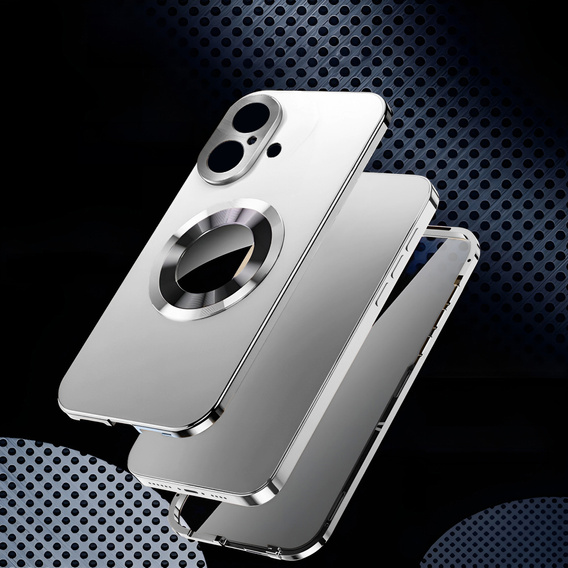 Etui do iPhone 17, ze szkłem prywatyzującym, do MagSafe – srebrne