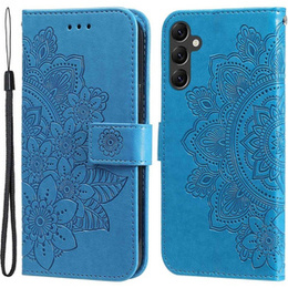 Etui z klapką do Samsung Galaxy A14 4G/5G, Mandala, niebieskie
