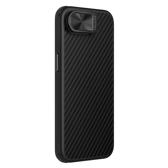 Etui do iPhone 16e, pancerne Nillkin, Carboprof Case, do Magsafe, czarne