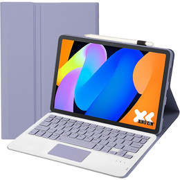 Etui z klawiaturą Bluetooth Touchpad do Lenovo Idea Tab 11" 2025 TB336FU TB336ZU, fioletowe